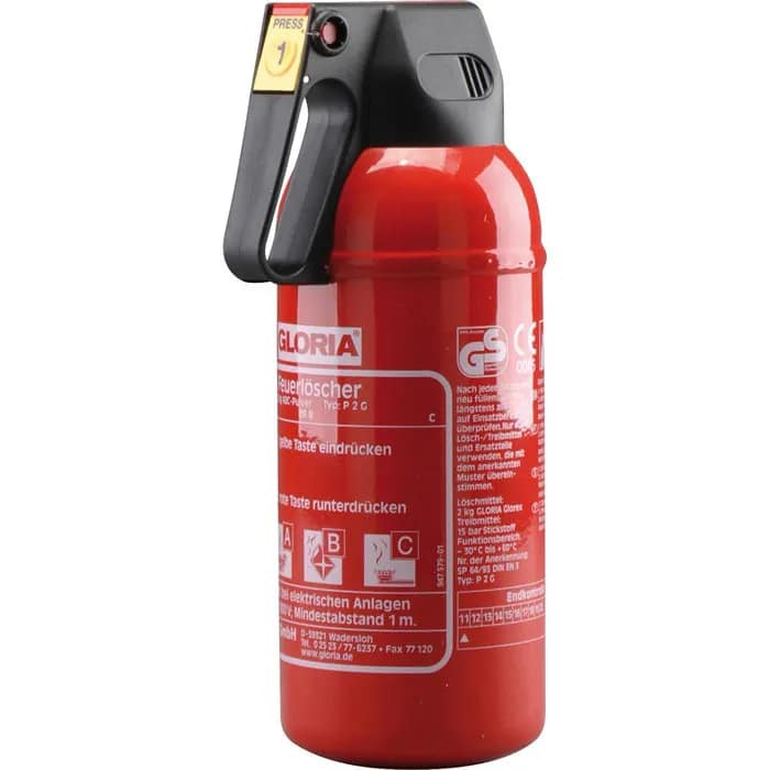 Gloria Pulverlöscher Typ P 2 G, Brandklasse A/B