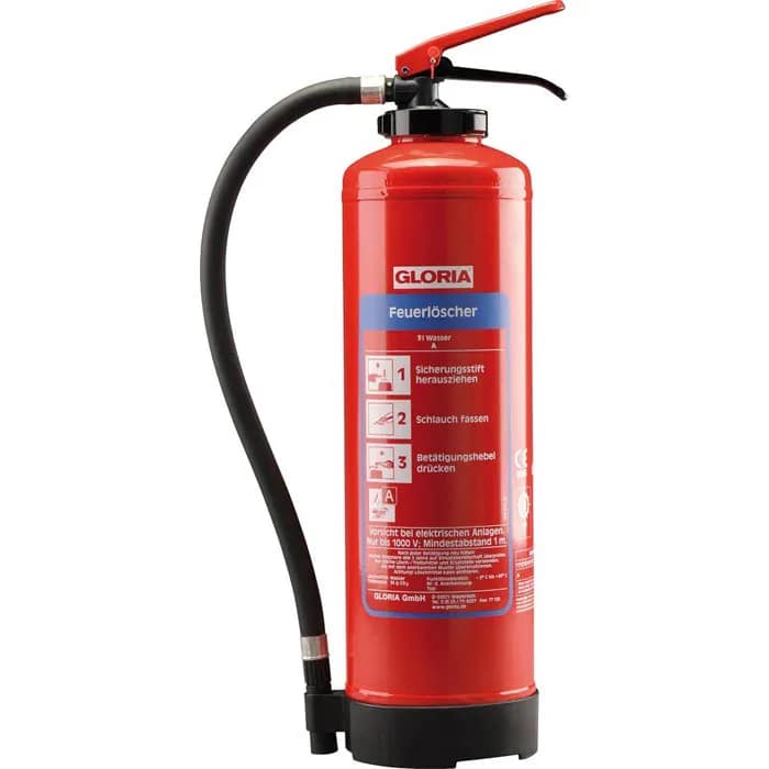 Gloria Wasserfeuerlöscher W 9 EASY 9 l, aufladbar, Brandkl. 27A m.Wandh.